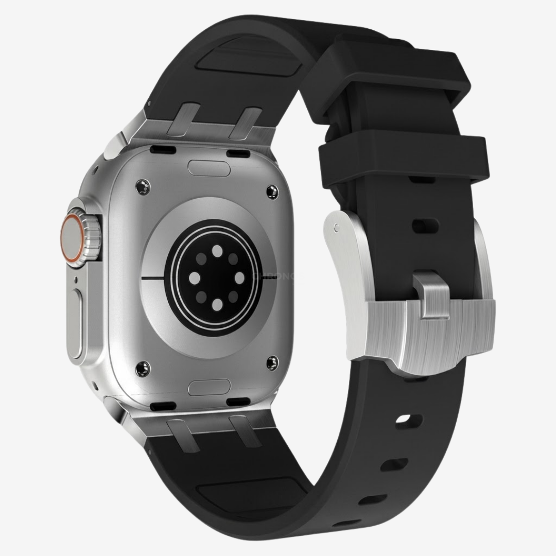 NEW AP Thick Silicone Band With Titanium Adapter For Apple Watch - Watch Band