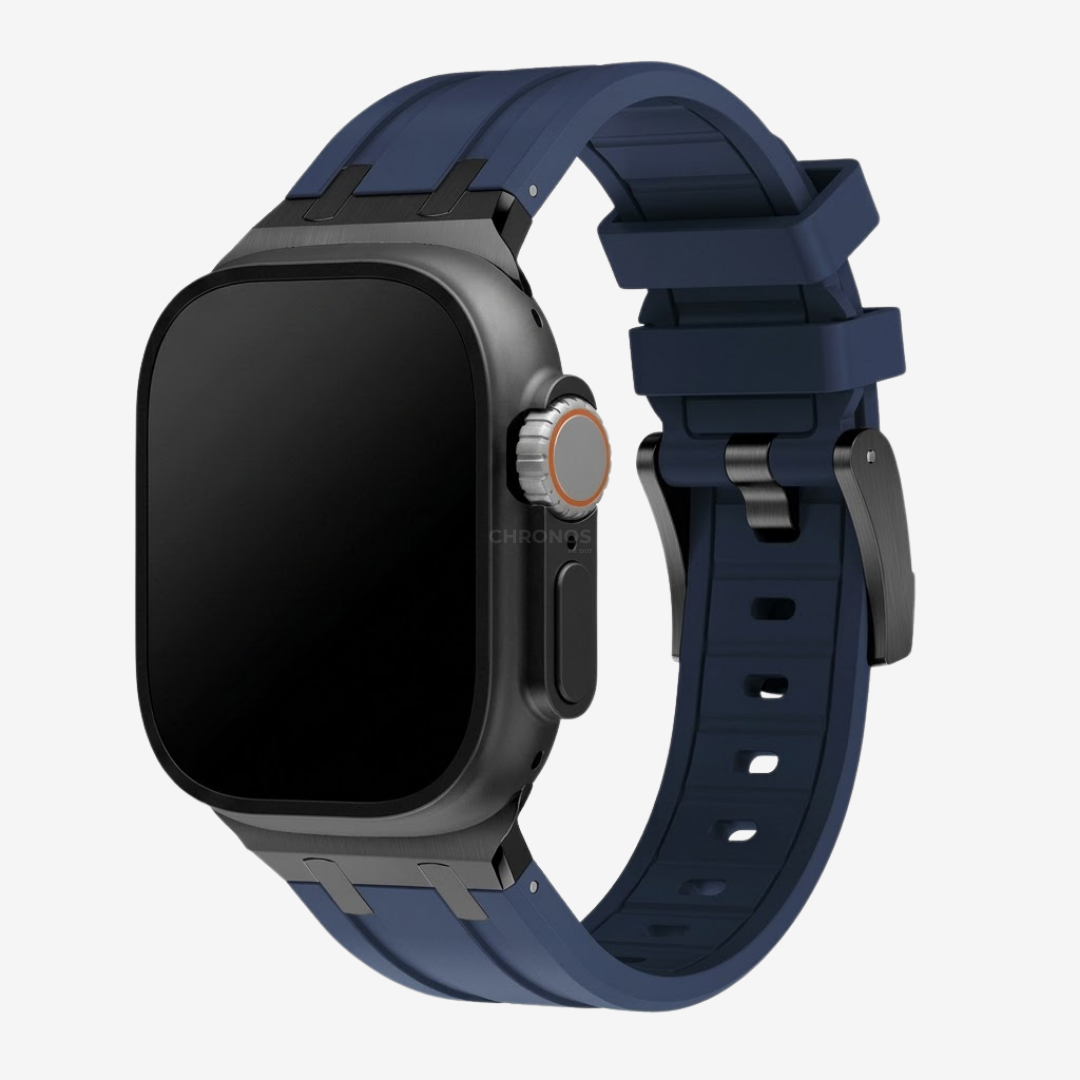 NEW AP Thick Silicone Band With Titanium Adapter For Apple Watch - Watch Band