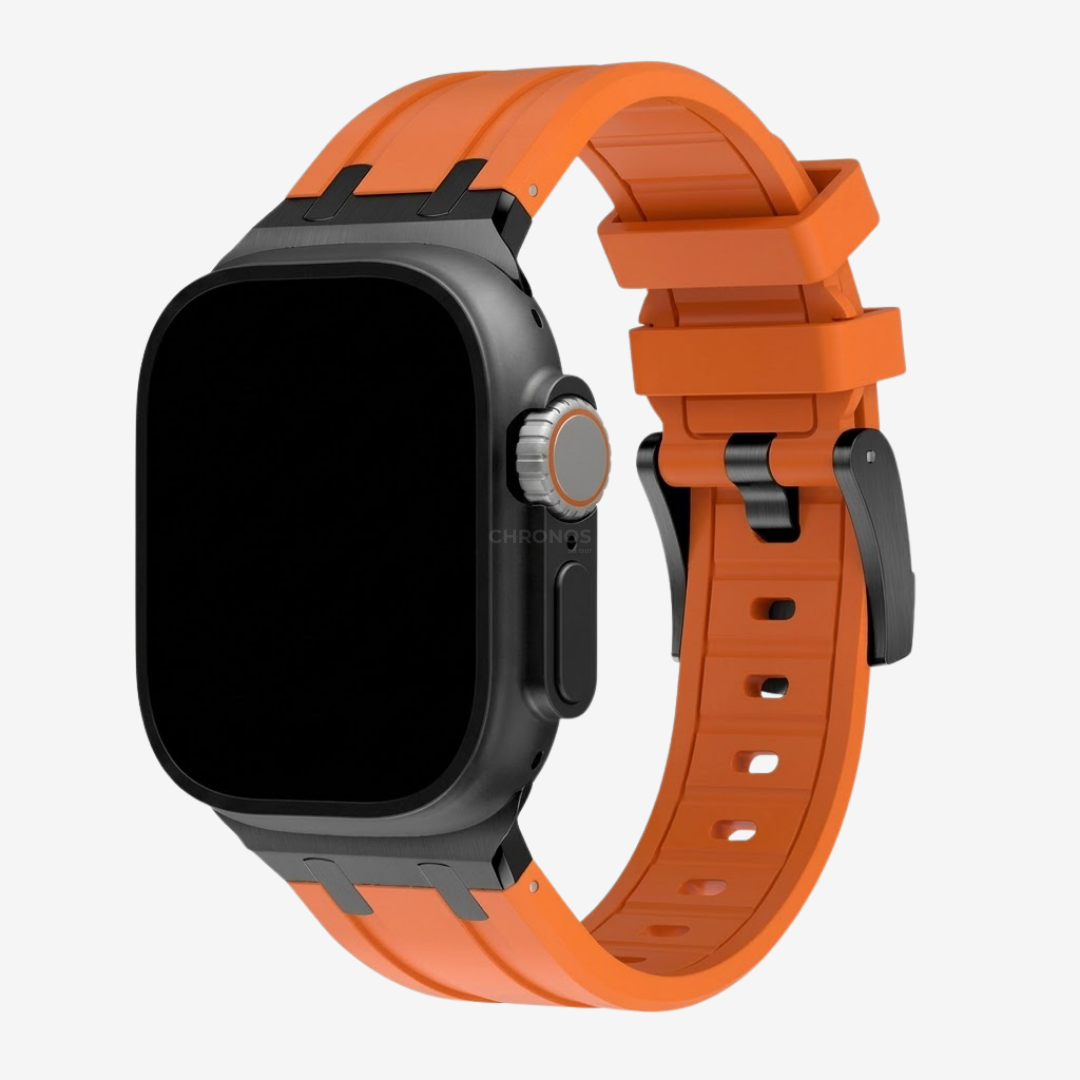 NEW AP Thick Silicone Band With Titanium Adapter For Apple Watch - Watch Band