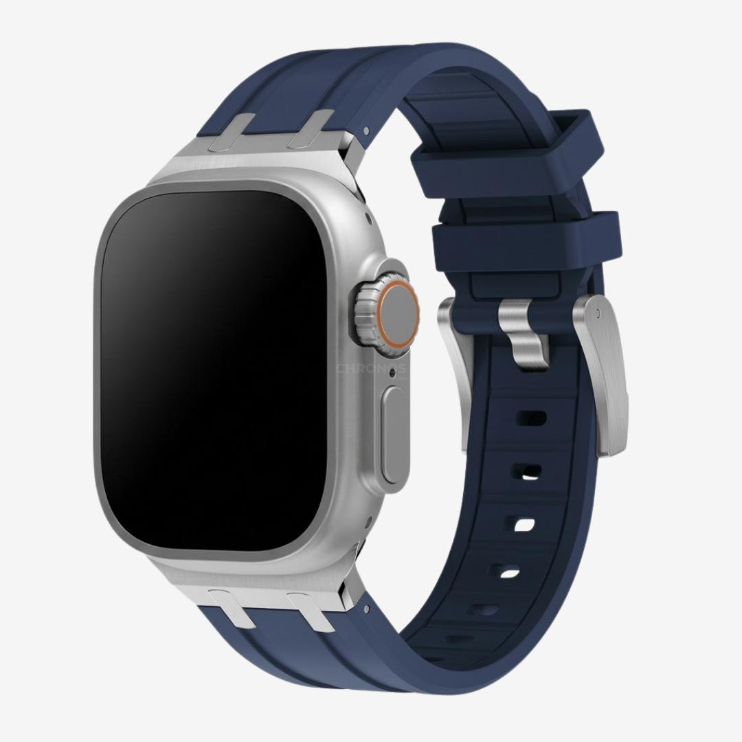 NEW AP Thick Silicone Band With Titanium Adapter For Apple Watch - Watch Band