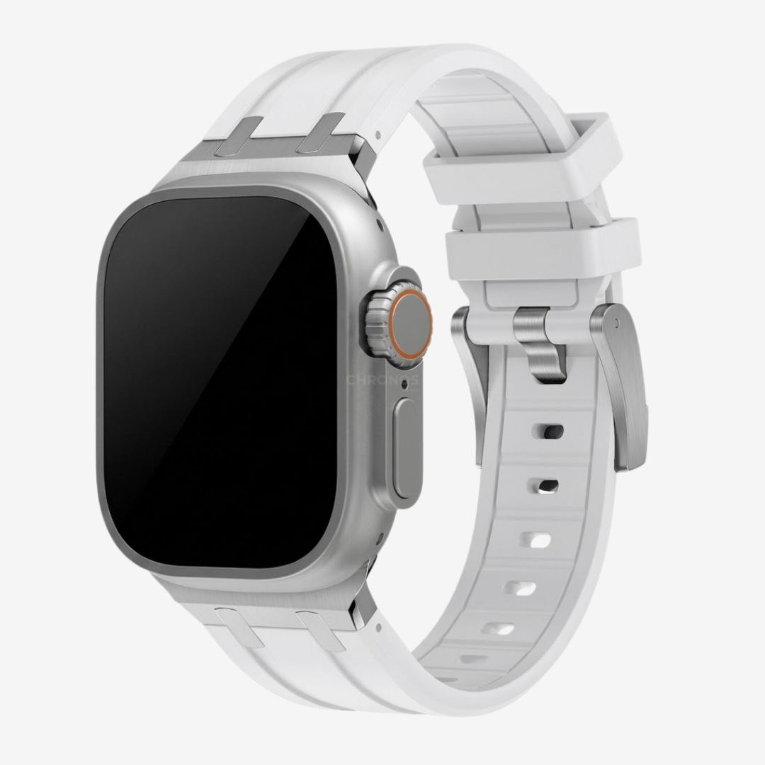 NEW AP Thick Silicone Band With Titanium Adapter For Apple Watch - Watch Band