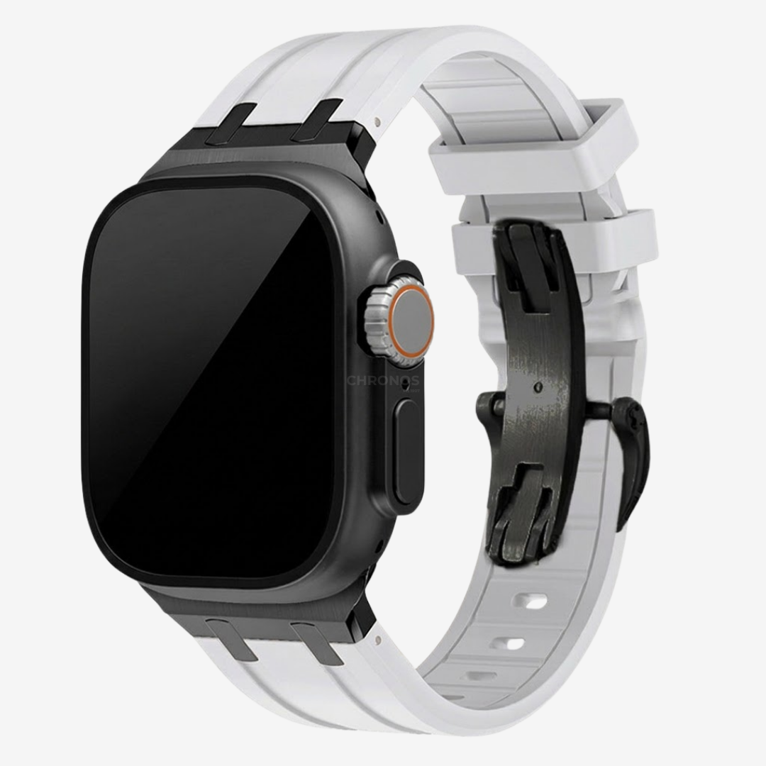 NEW AP Thick Silicone Band With Titanium Adapter For Apple Watch - Watch Band