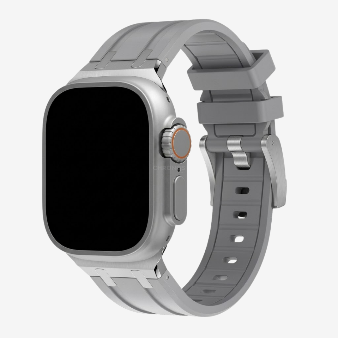 NEW AP Thick Silicone Band With Titanium Adapter For Apple Watch - Watch Band
