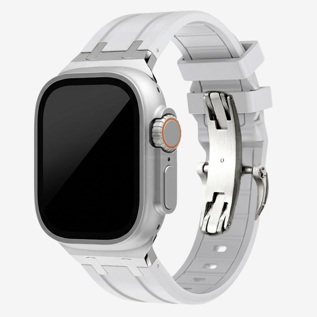 NEW AP Thick Silicone Band With Titanium Adapter For Apple Watch - Watch Band