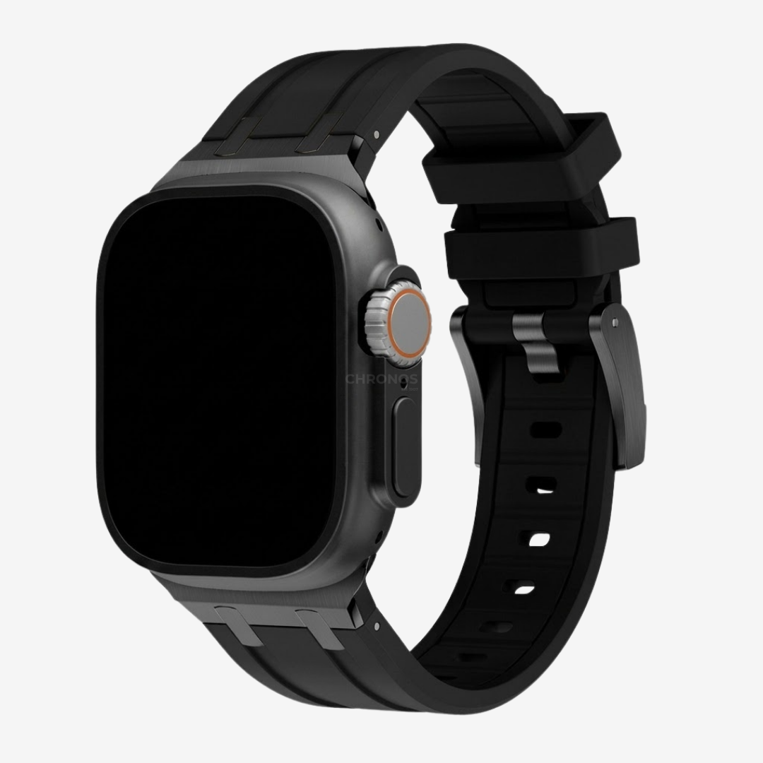 NEW AP Thick Silicone Band With Titanium Adapter For Apple Watch - Watch Band