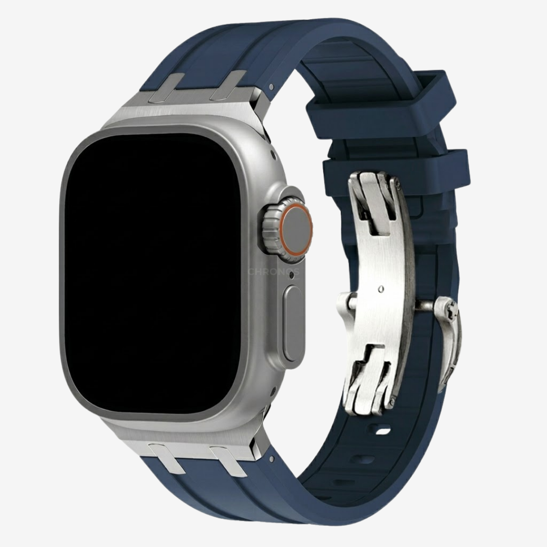NEW AP Thick Silicone Band With Titanium Adapter For Apple Watch - Watch Band