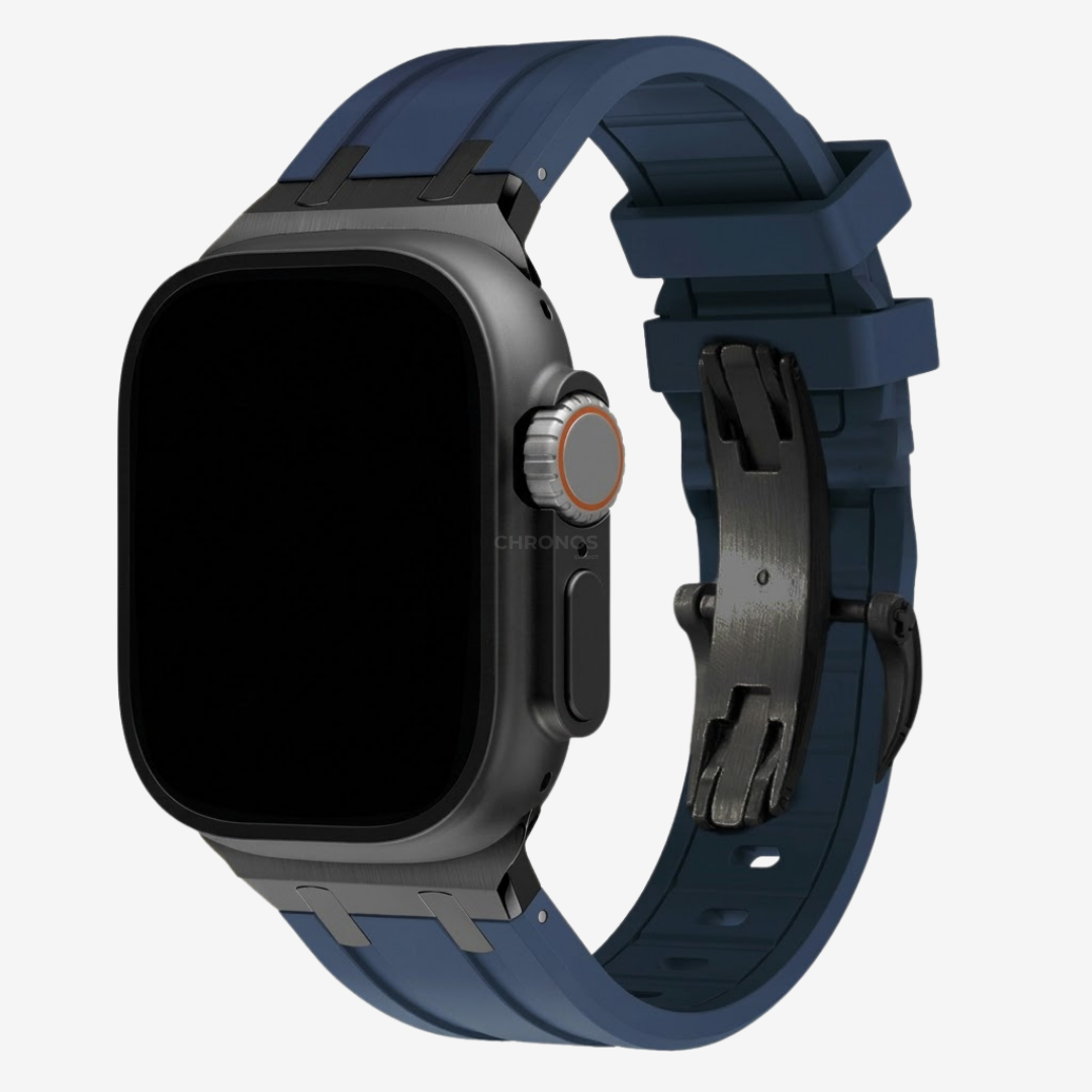 NEW AP Thick Silicone Band With Titanium Adapter For Apple Watch - Watch Band