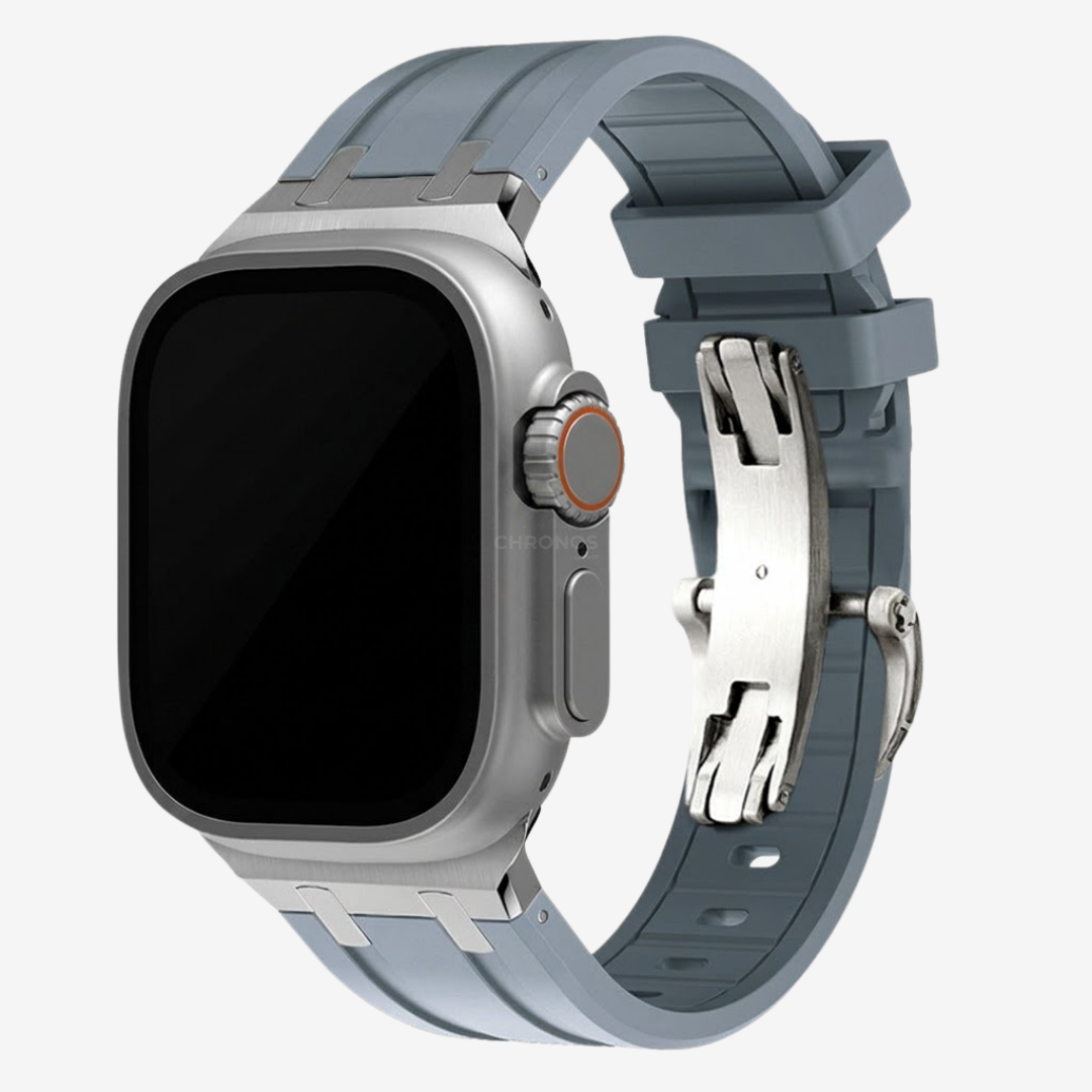 NEW AP Thick Silicone Band With Titanium Adapter For Apple Watch - Watch Band
