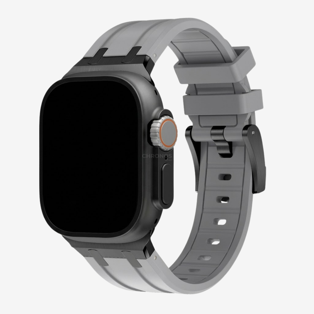 NEW AP Thick Silicone Band With Titanium Adapter For Apple Watch - Watch Band