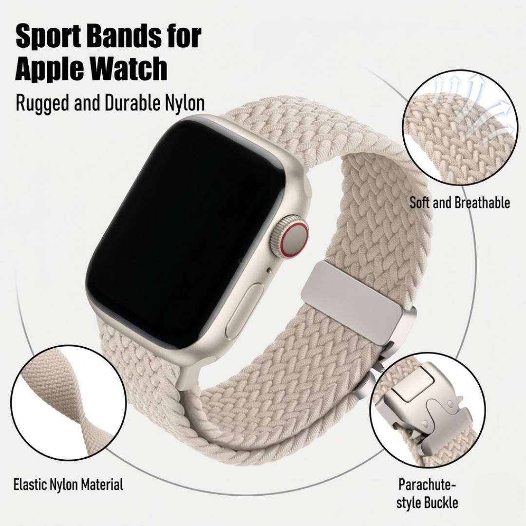 Nylon Braided Band For Apple Watch - Watch Band