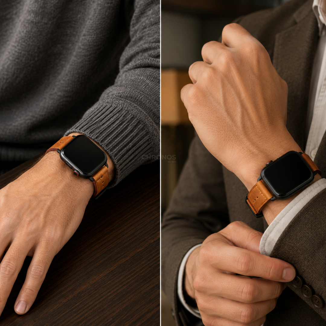 Premium Italian Leather Strap For Apple Watch - Watch Band