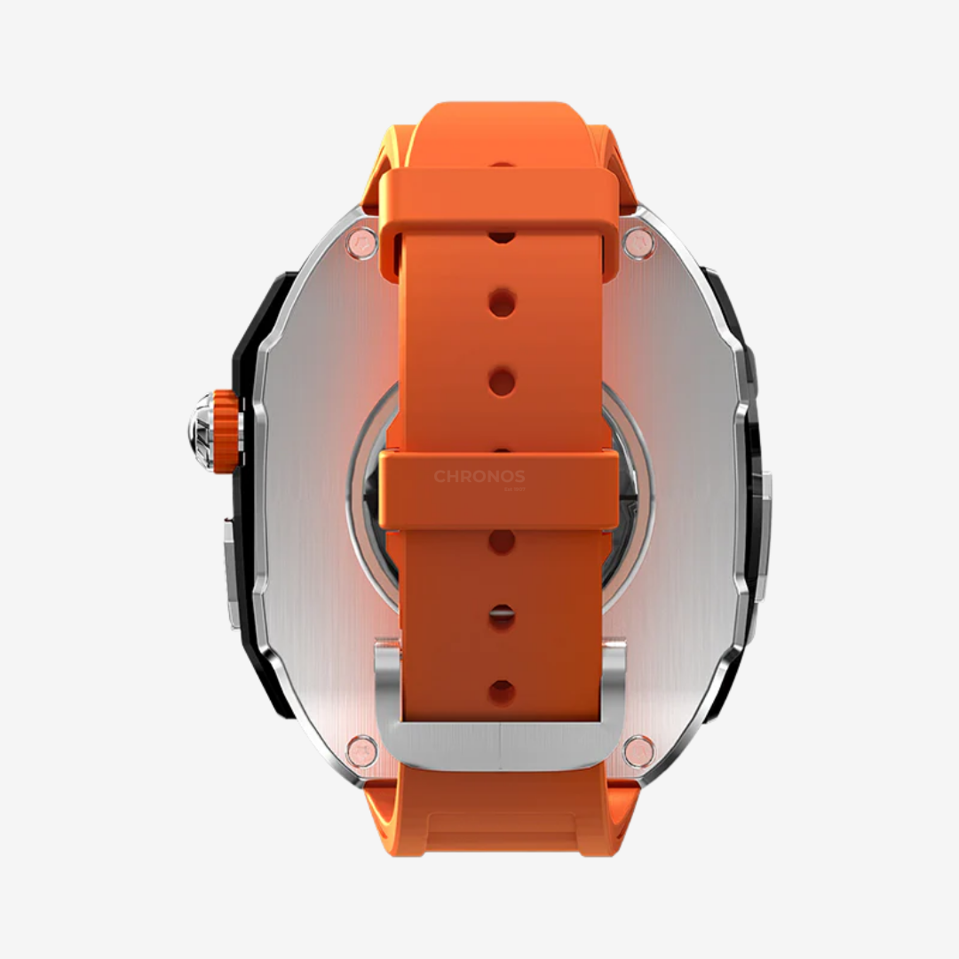RM Vanguard Series - Fluororubber Band Stainless steel Case For Apple Watch Ultra - Watch Case