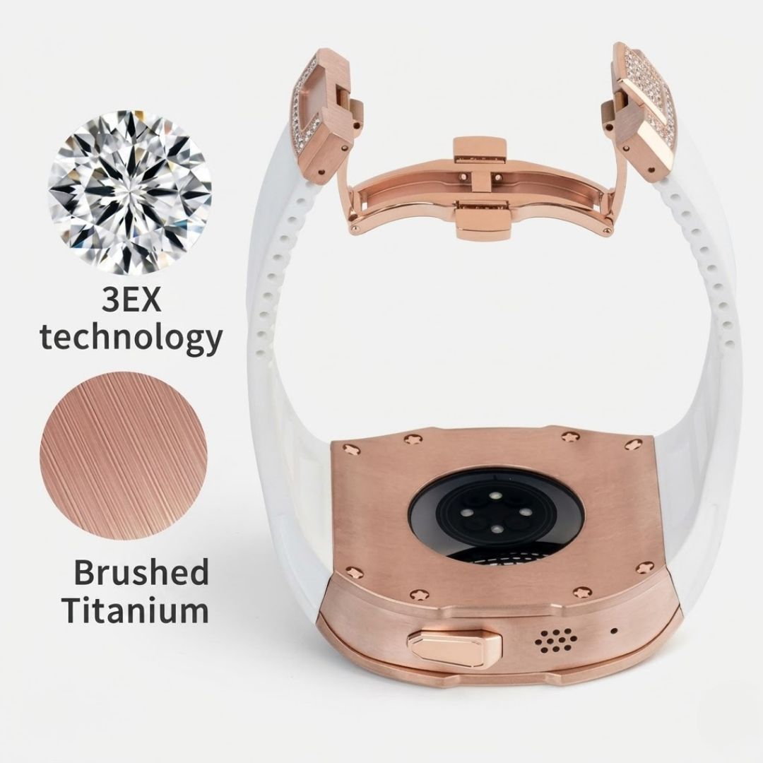 RM7006 Titanium 5A Zircon Case Retrofit Kit For Apple Watch Ultra - Watch Case
