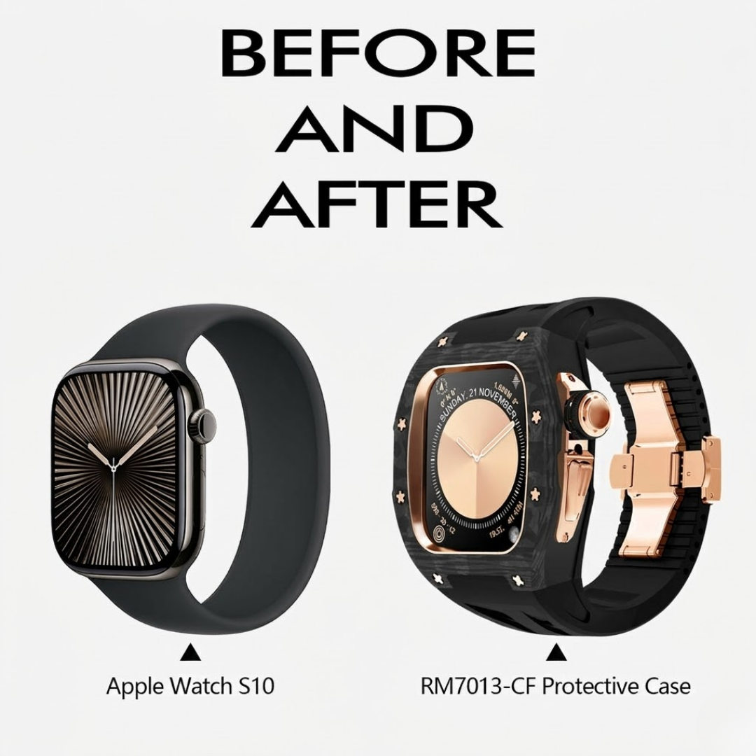 RM7013 Carbon Fiber Case Retrofit Kit For Apple Watch - Watch Case