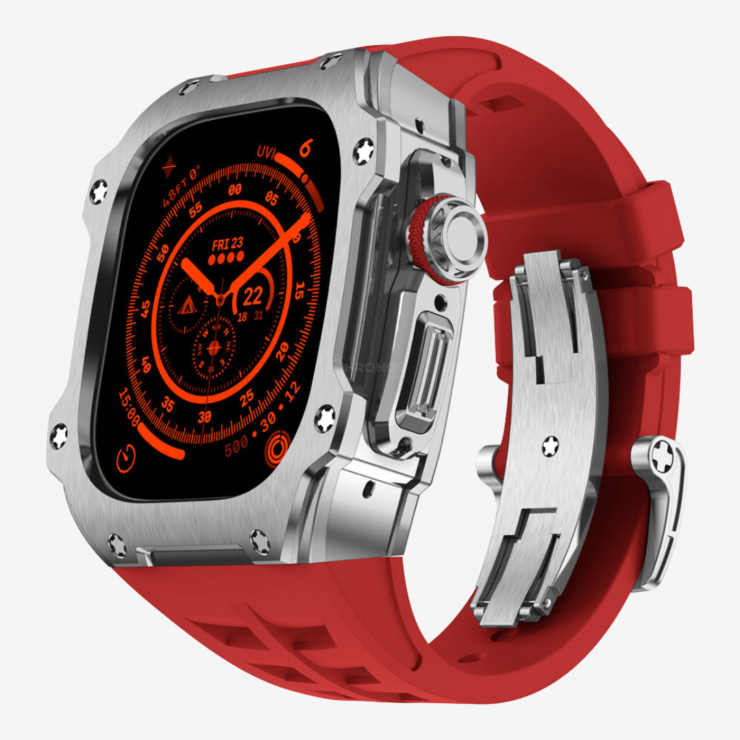 RM7015 Series - Silver Vanguard Stainless steel Apple Watch Ultra Case - Watch Case