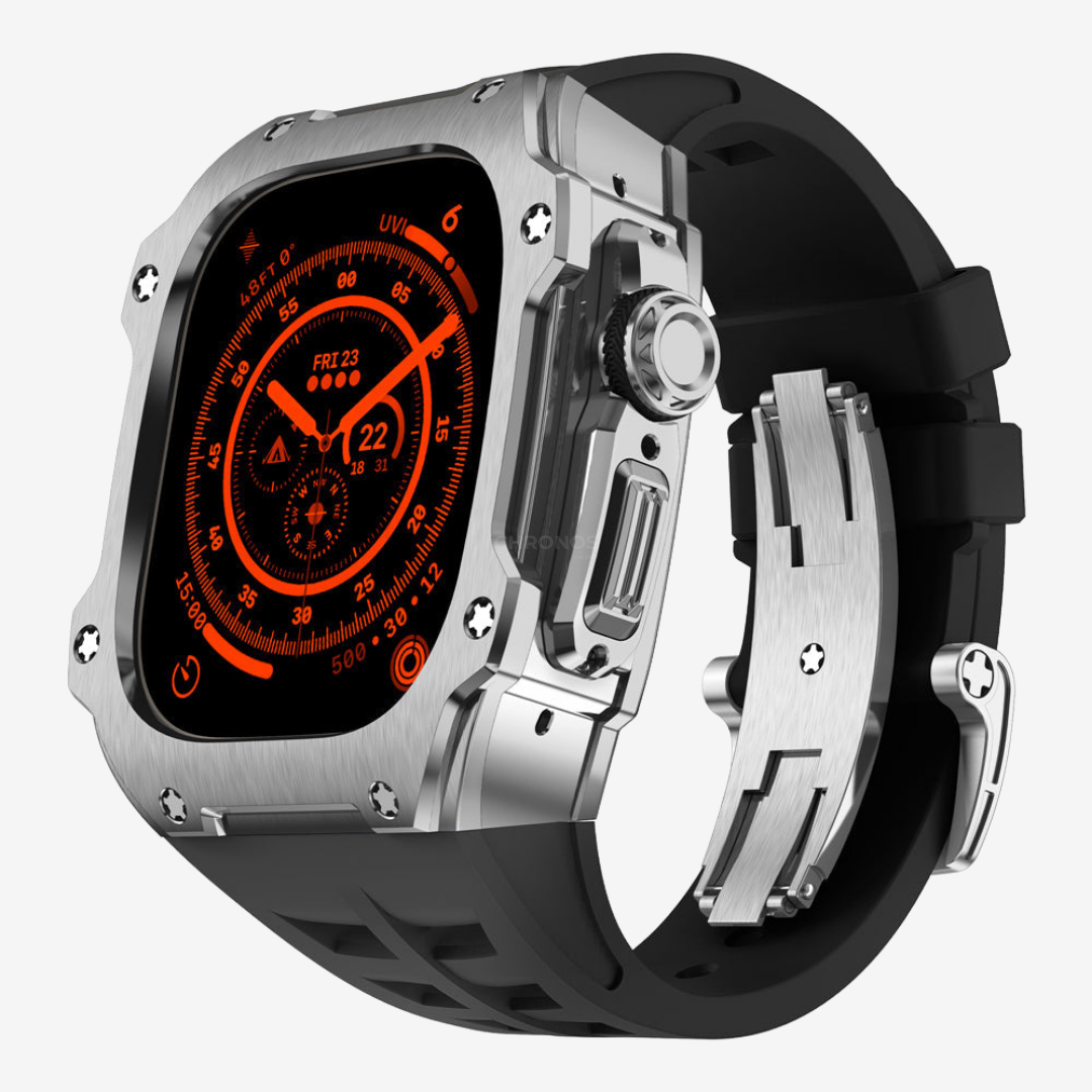 RM7015 Series - Silver Vanguard Stainless steel Apple Watch Ultra Case - Watch Case