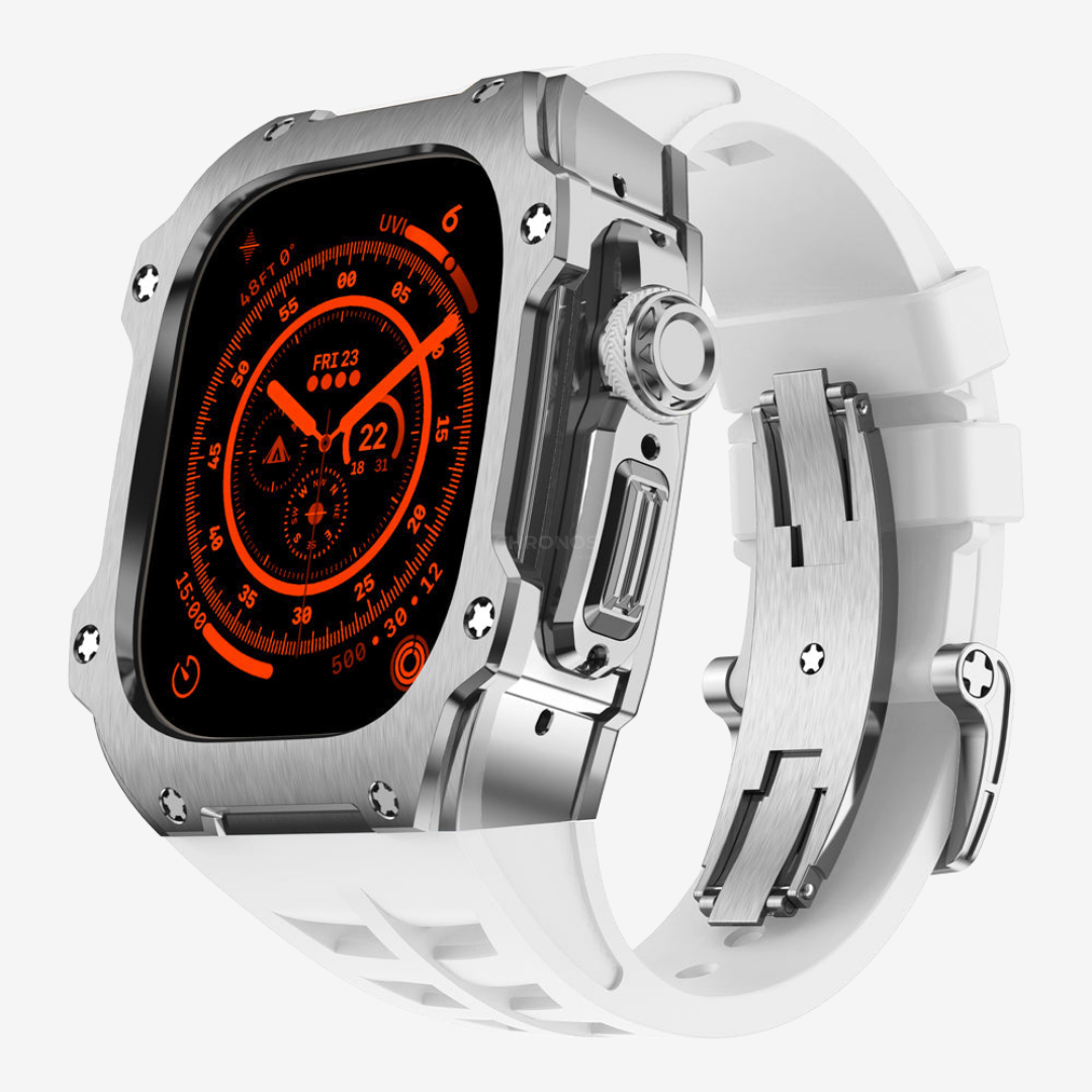 RM7015 Series - Silver Vanguard Stainless steel Apple Watch Ultra Case - Watch Case