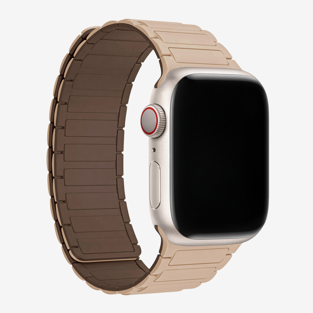 Silicone Magnetic Loop Band For Apple Watch - Apricot Brown / 40mm/41mm/42mm - Watch Band