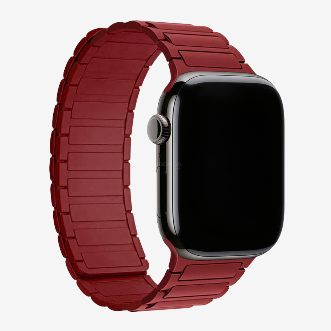 Silicone Magnetic Loop Band For Apple Watch - Burgundy Red / 40mm/41mm/42mm - Watch Band