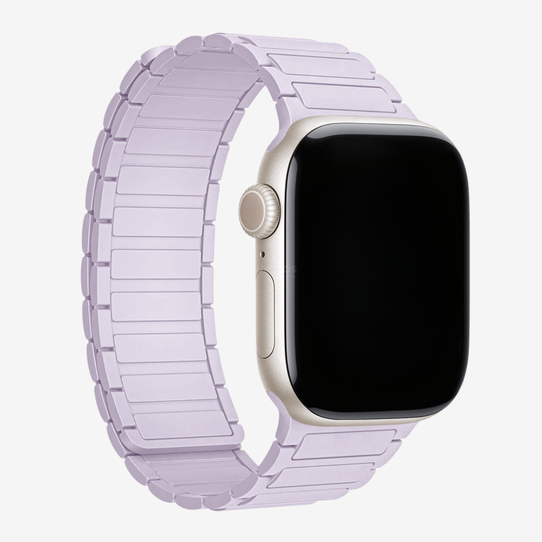 Silicone Magnetic Loop Band For Apple Watch - Streamer Purple / 40mm/41mm/42mm - Watch Band