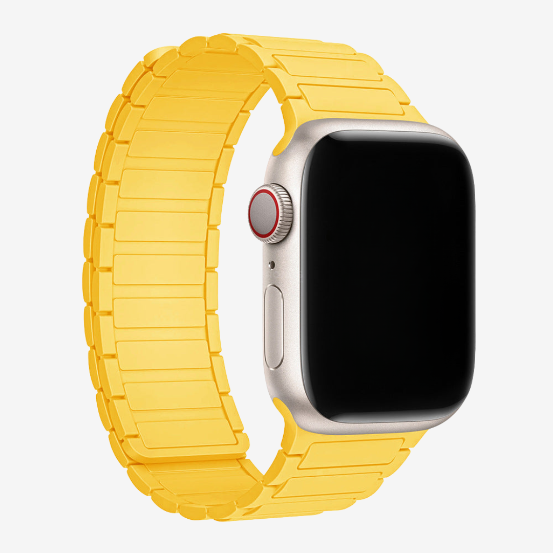 Silicone Magnetic Loop Band For Apple Watch - Yellow / 40mm/41mm/42mm - Watch Band