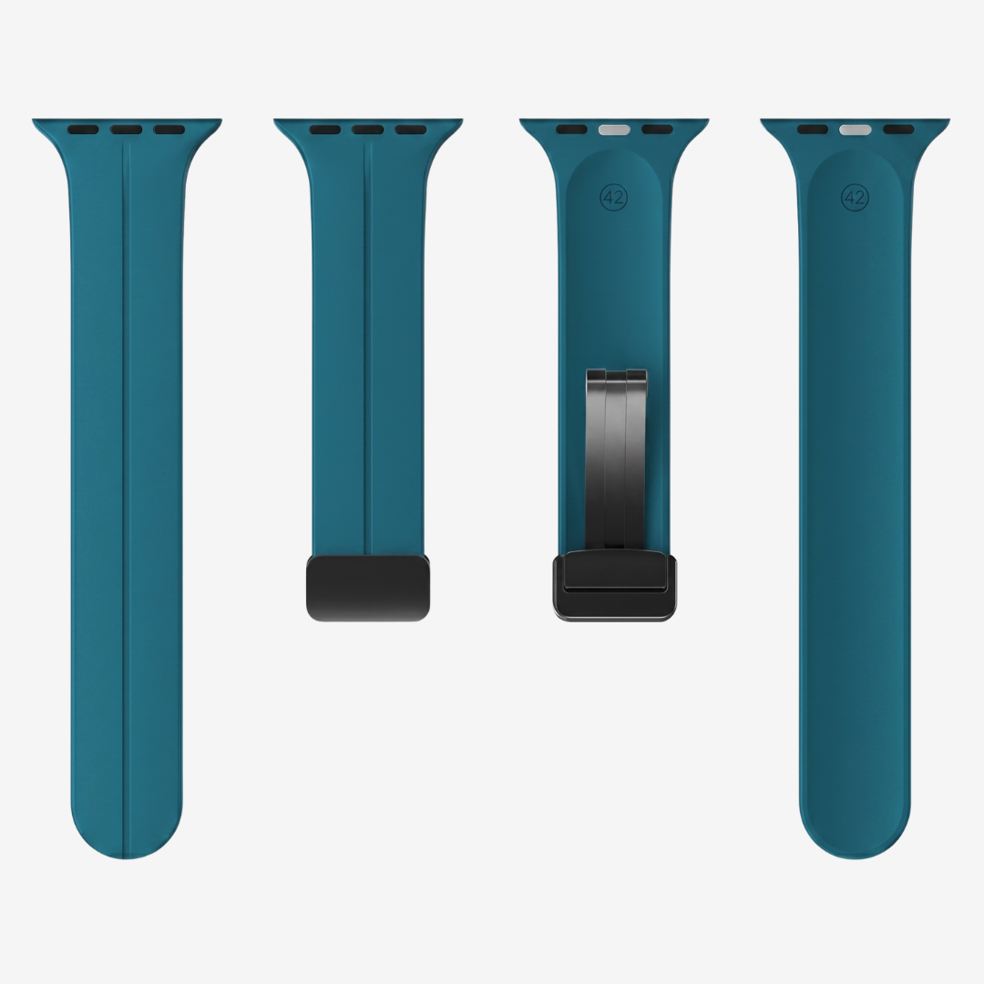 Simple Silicone Magnetic Folding Band For Apple Watch - Watch Band