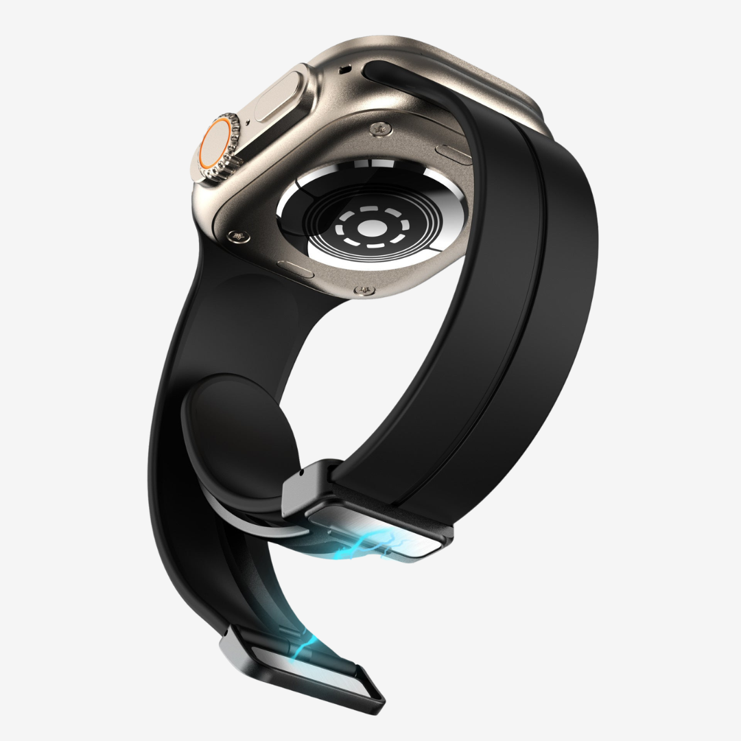 Simple Silicone Magnetic Folding Band For Apple Watch - Watch Band