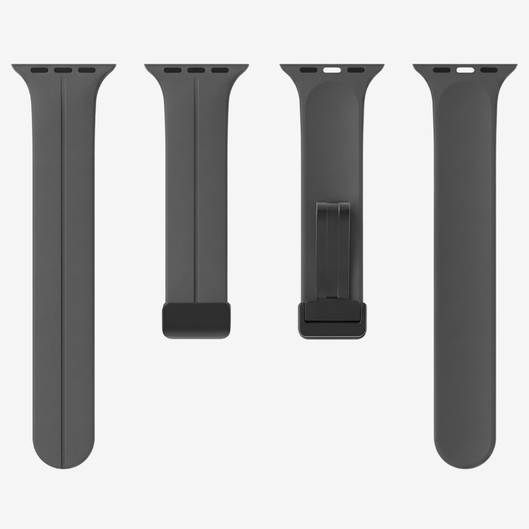 Simple Silicone Magnetic Folding Band For Apple Watch - Watch Band