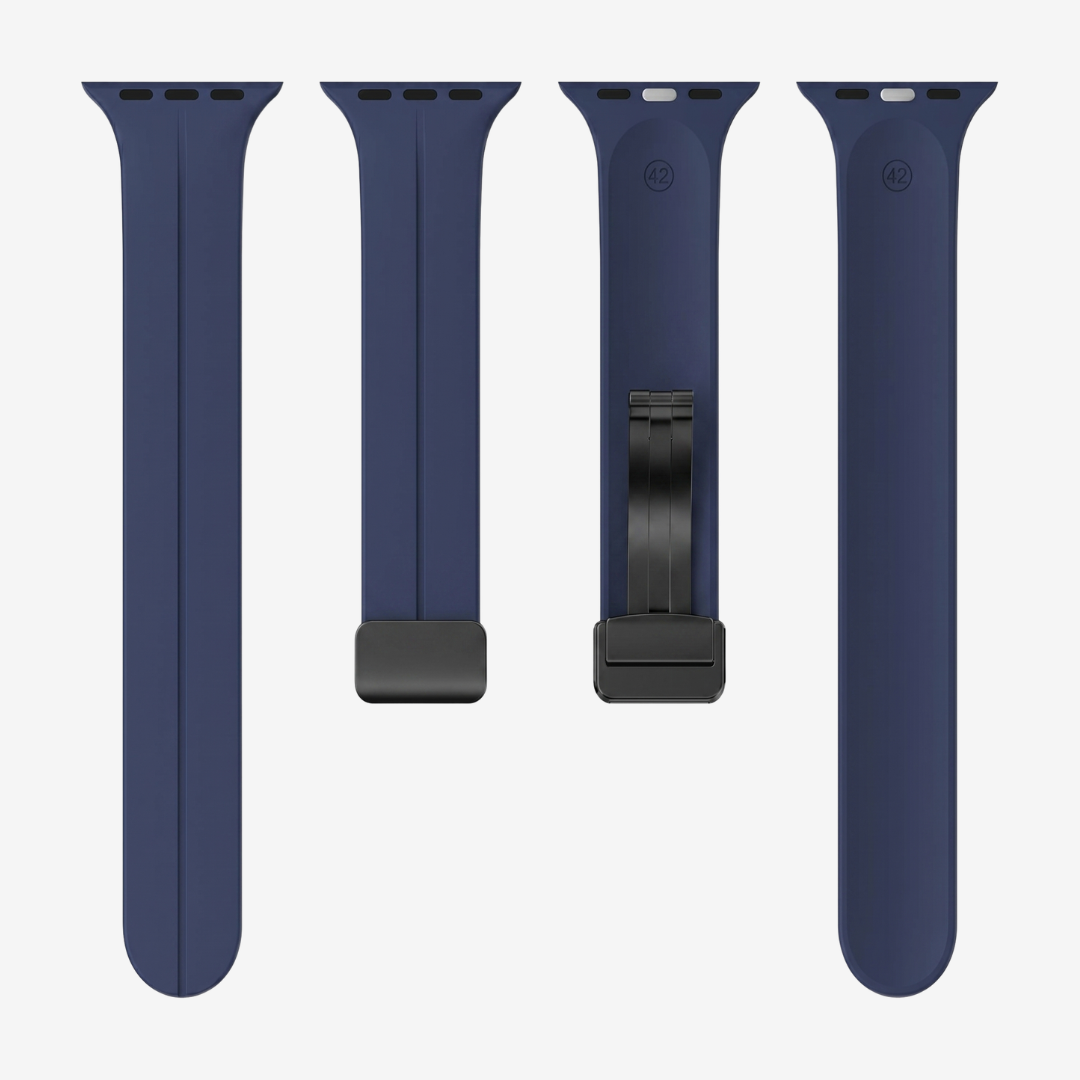 Simple Silicone Magnetic Folding Band For Apple Watch - Watch Band
