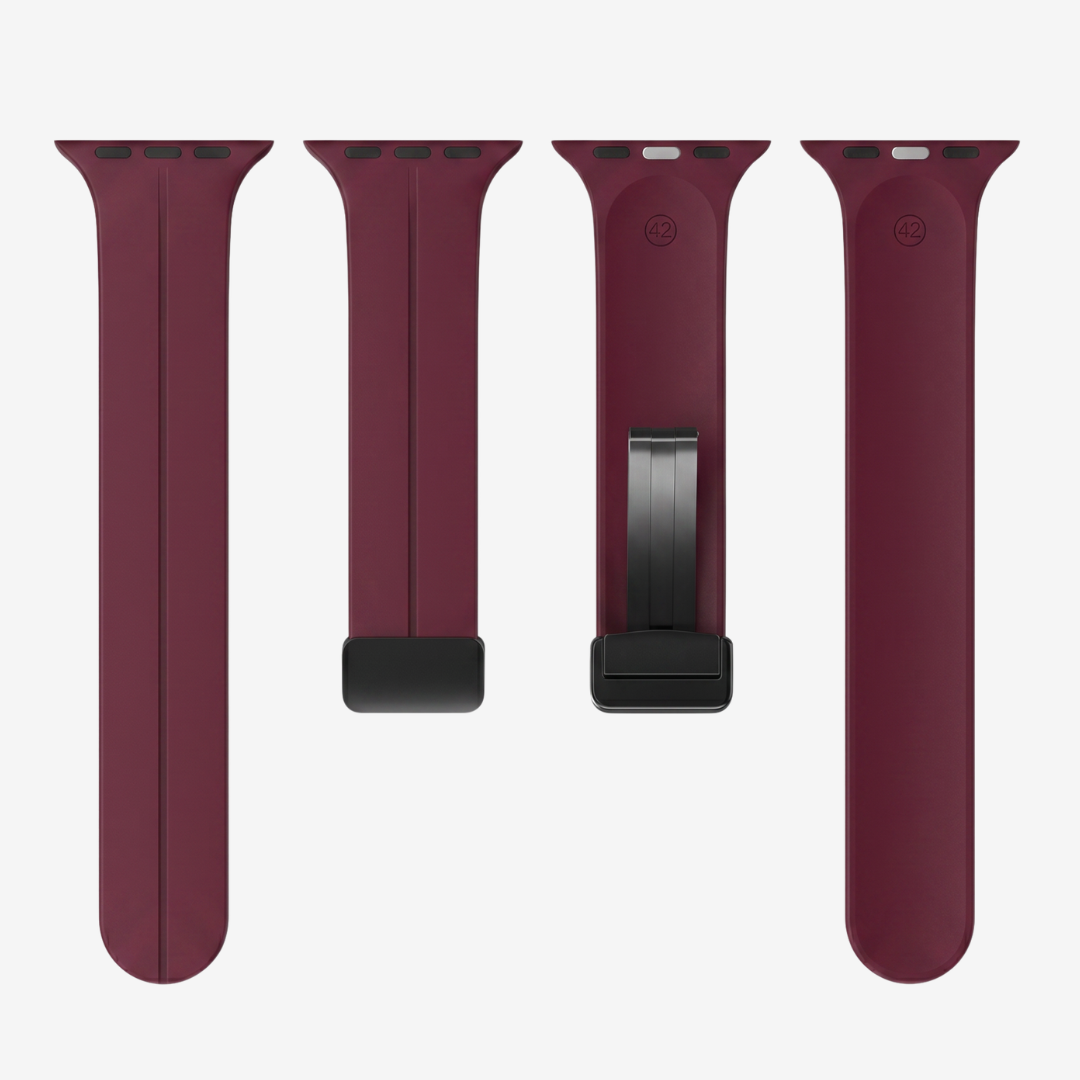 Simple Silicone Magnetic Folding Band For Apple Watch - Watch Band