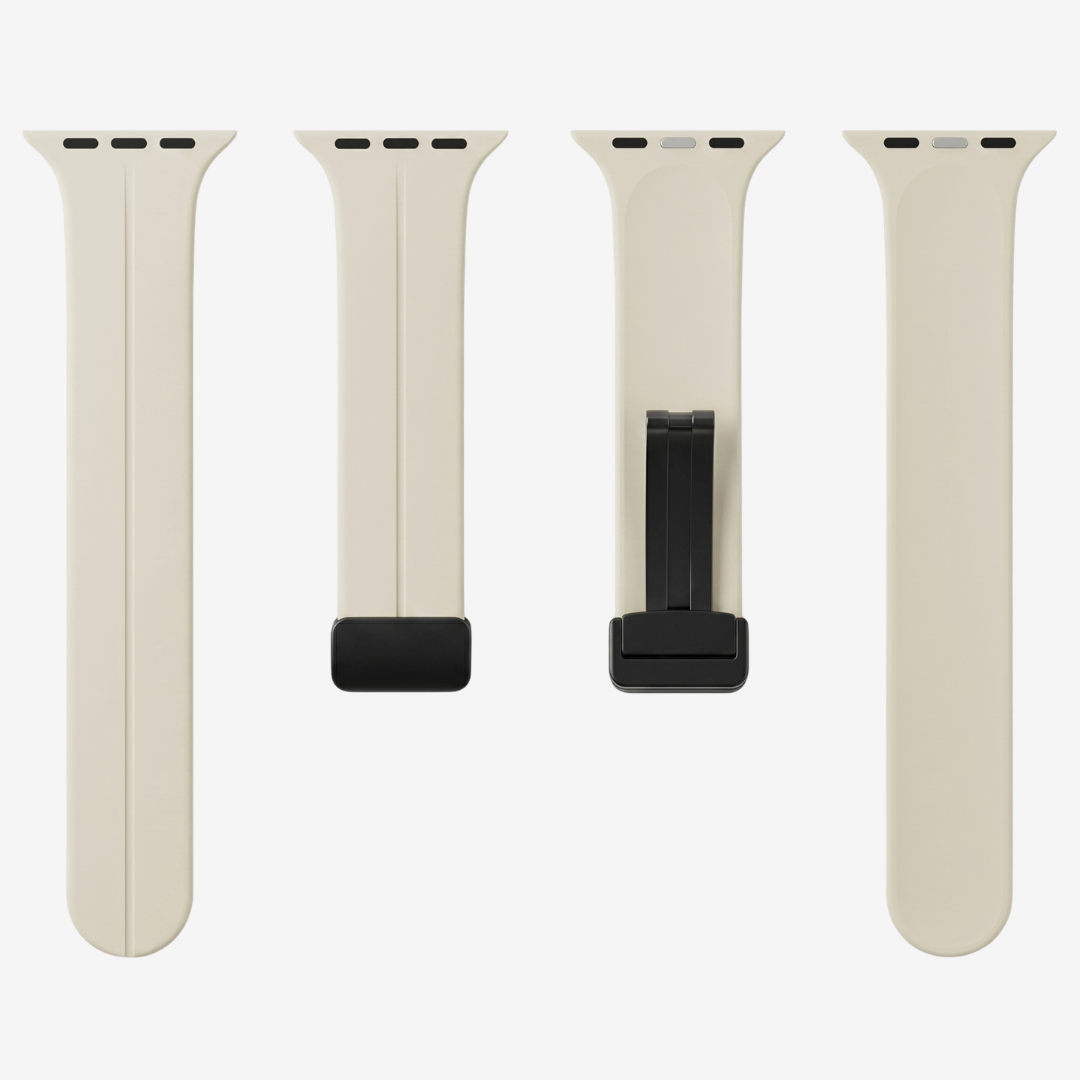 Simple Silicone Magnetic Folding Band For Apple Watch - Watch Band