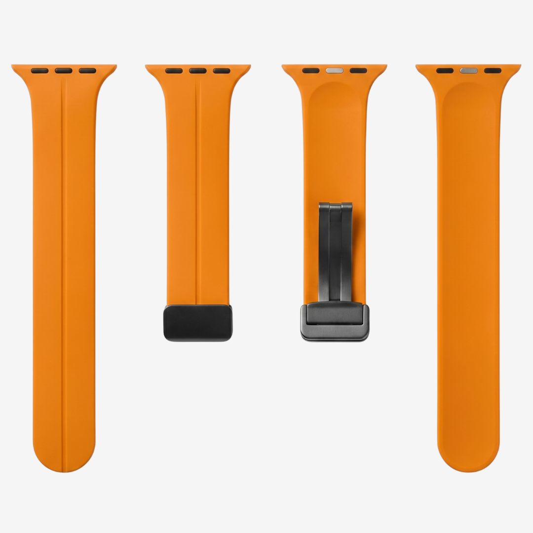Simple Silicone Magnetic Folding Band For Apple Watch - Watch Band