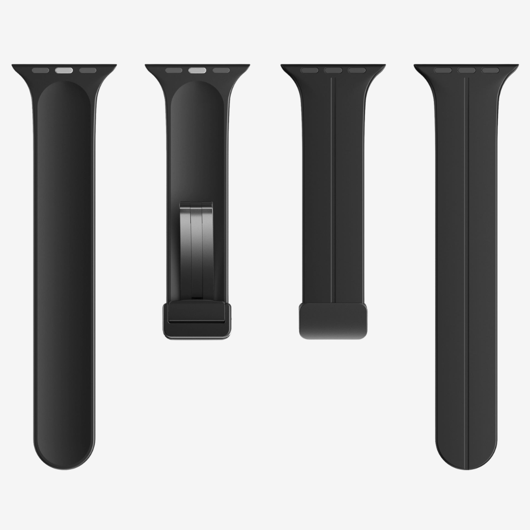 Simple Silicone Magnetic Folding Band For Apple Watch - Watch Band