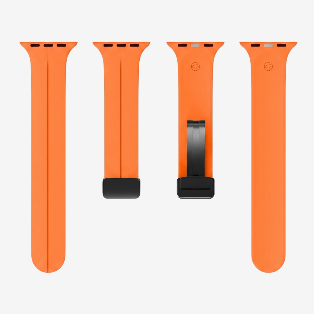 Simple Silicone Magnetic Folding Band For Apple Watch - Watch Band