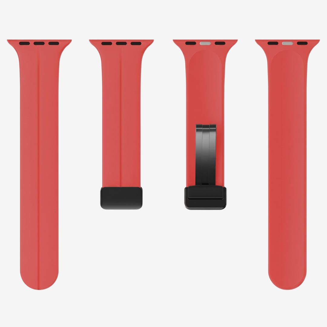 Simple Silicone Magnetic Folding Band For Apple Watch - Watch Band