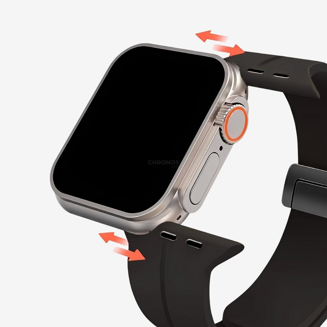 Simple Silicone Magnetic Folding Band For Apple Watch - Watch Band
