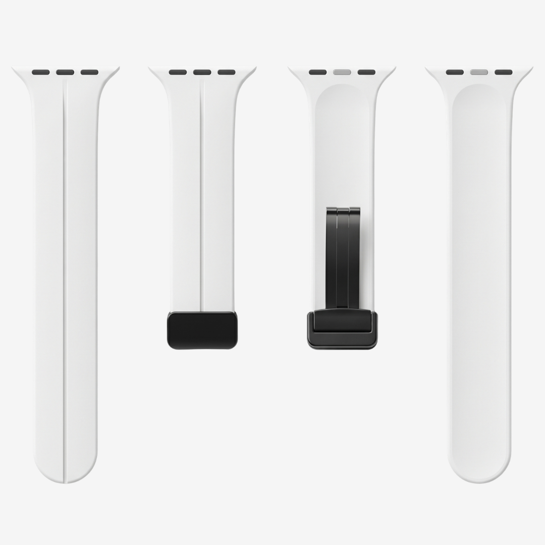 Simple Silicone Magnetic Folding Band For Apple Watch - Watch Band