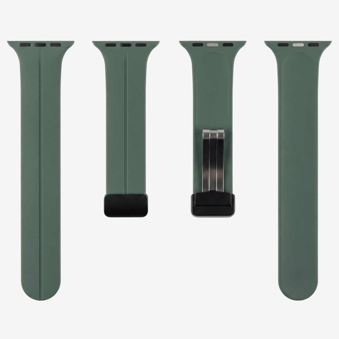 Simple Silicone Magnetic Folding Band For Apple Watch - Watch Band