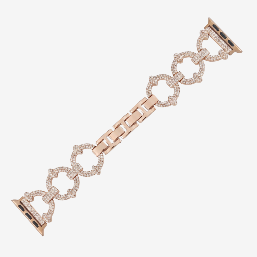 Sparkling Link Bracelet For Apple Watch - Rose Gold / 44mm/45mm/46mm/49mm - Watch Band