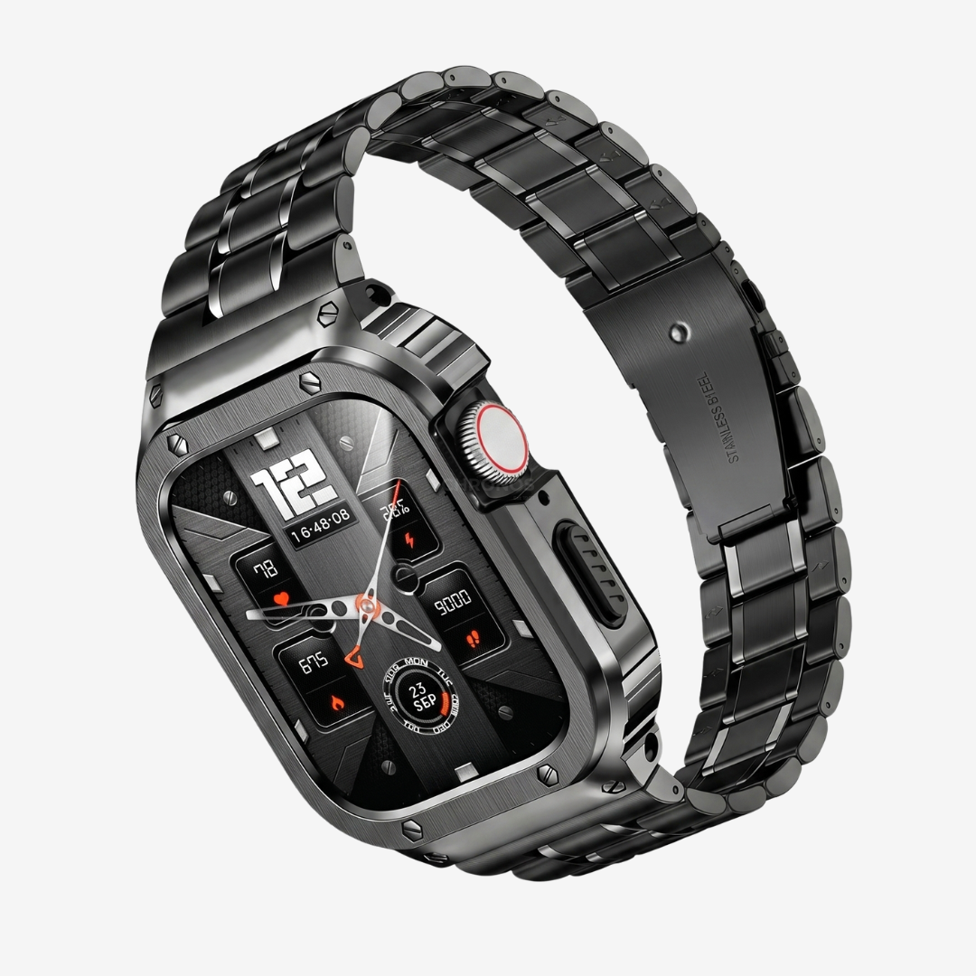 Stainless Steel Band With Case For Apple Watch - Watch Case