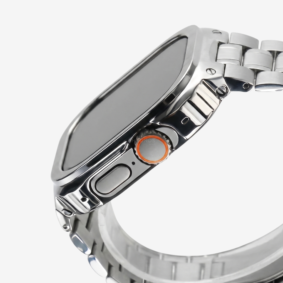 Stainless Steel Band With Case For Apple Watch - Watch Case