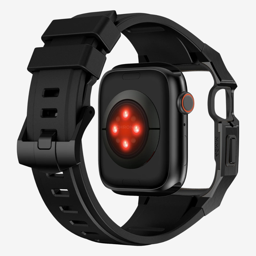 Stainless Steel Case With Rubber Band for Apple Watch - Watch Case