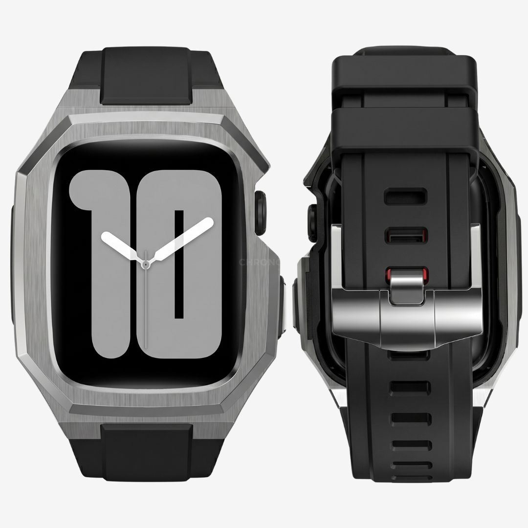 Stainless Steel Case With Rubber Band for Apple Watch - Watch Case