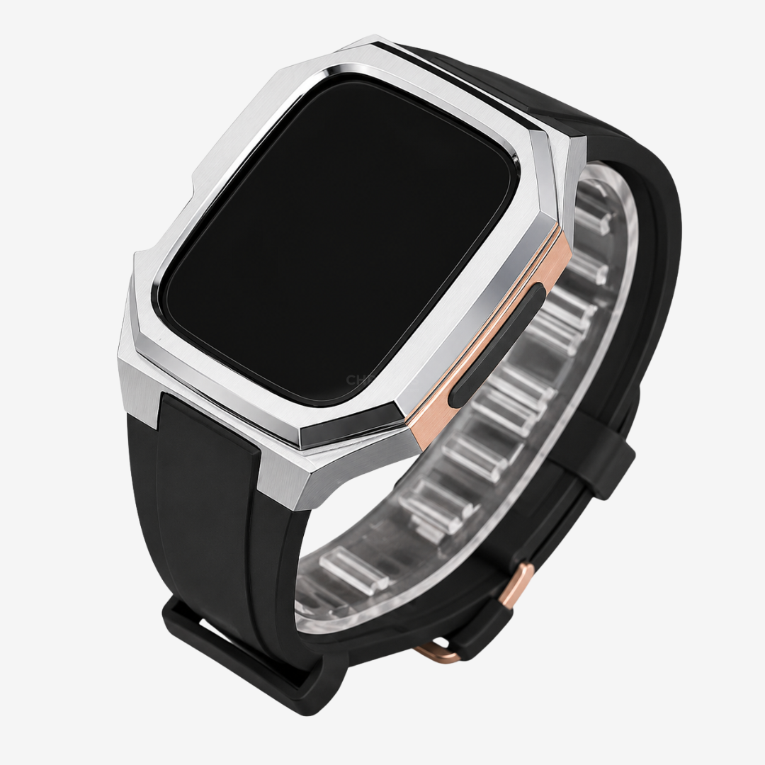 Stainless Steel Case With Rubber Band for Apple Watch - Watch Case