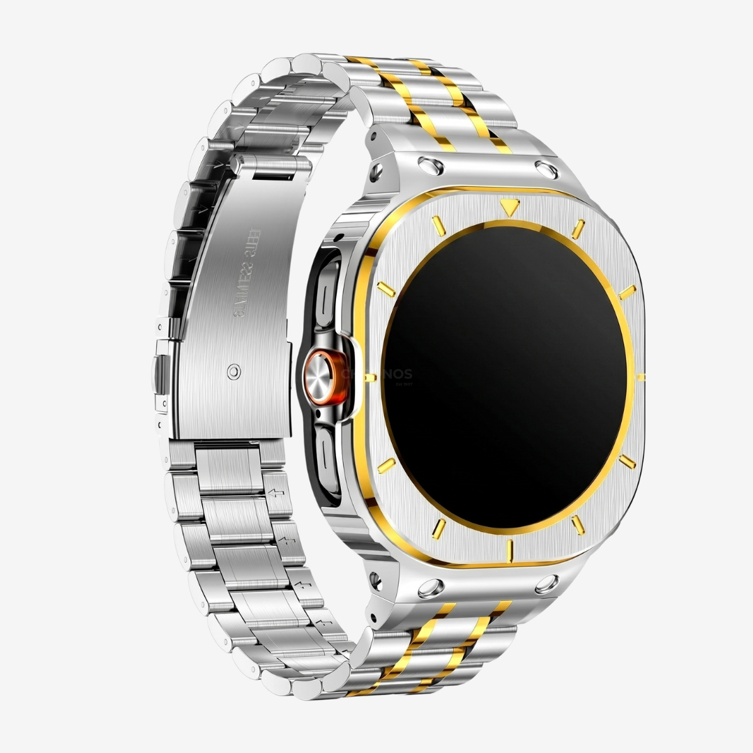 Stainless Steel Retrofit Kit For Samsung Galaxy Watch - Silver Gold / Galaxy Watch Ultra 47mm - Watch Case