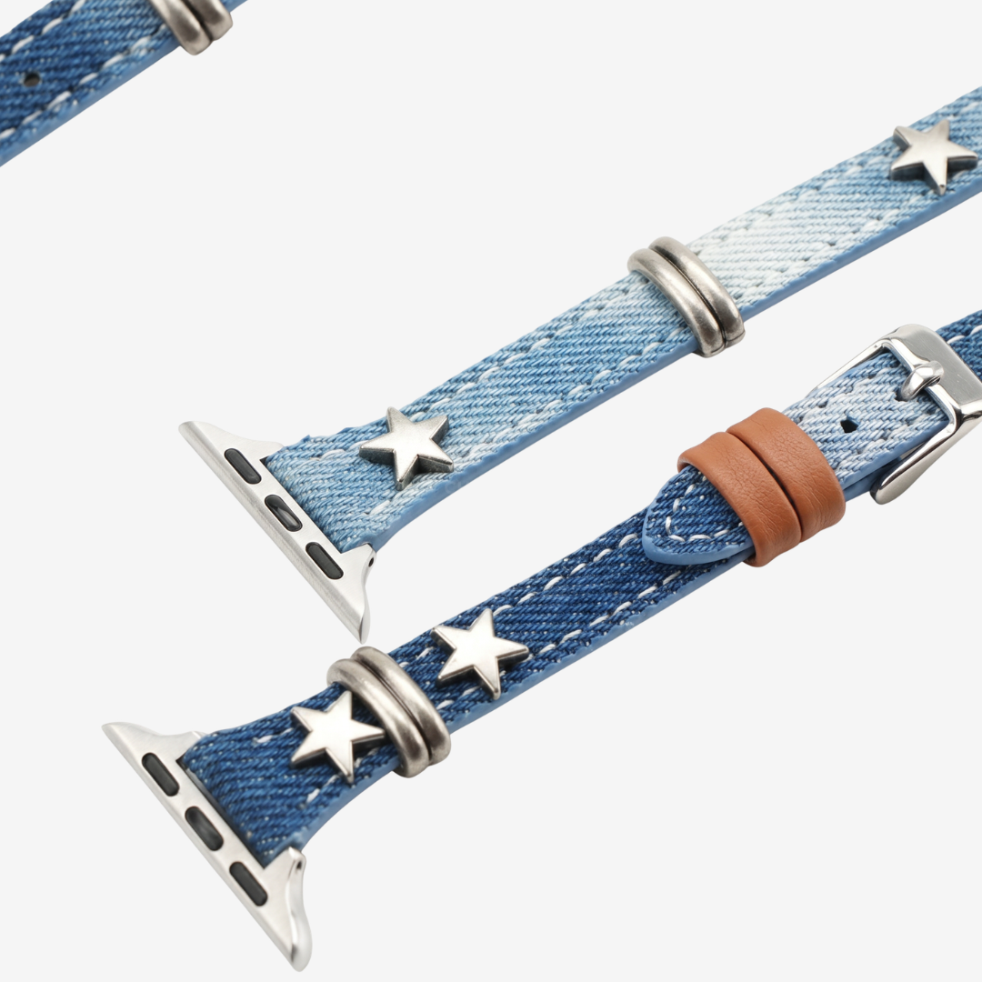 Starlight Rivet Leather Apple Watch Band - Watch Band
