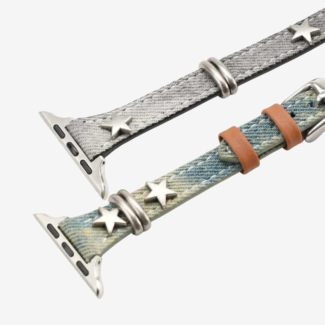 Starlight Rivet Leather Apple Watch Band - Watch Band