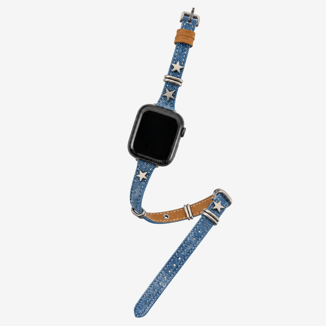 Starlight Rivet Leather Apple Watch Band - Watch Band