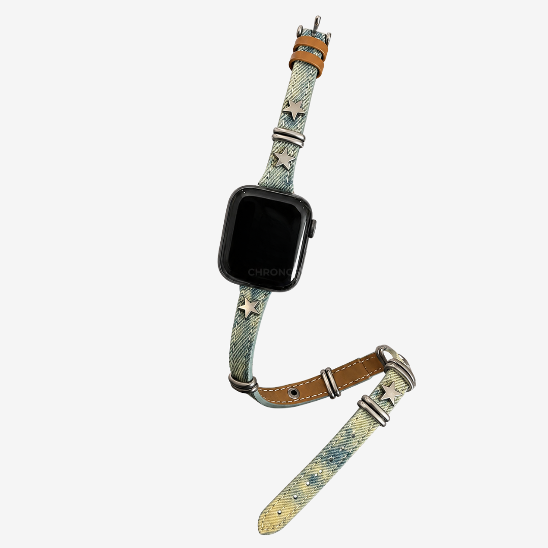 Starlight Rivet Leather Apple Watch Band - Watch Band