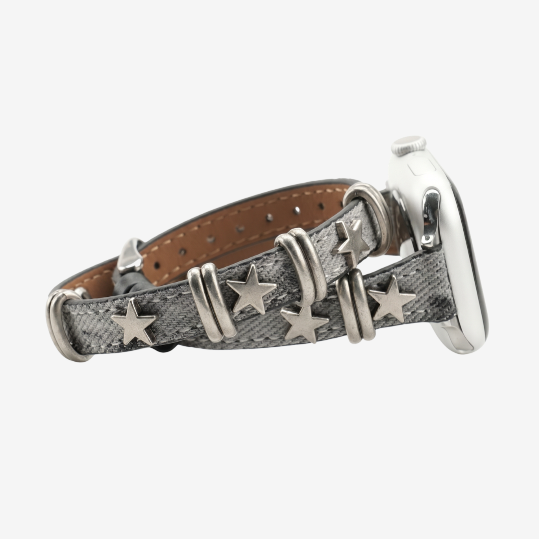 Starlight Rivet Leather Apple Watch Band - Watch Band